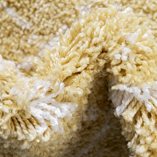 Läufer Temara Shag I - Polypropylene / Jute - Gelb - 80 x 185 cm