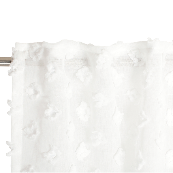 Fertiggardine Snowflakes - Polyester - Weiß