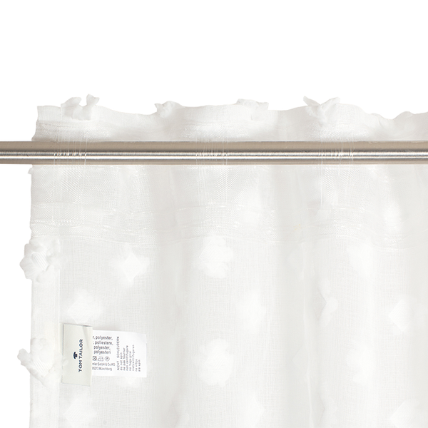 Fertiggardine Snowflakes - Polyester - Weiß