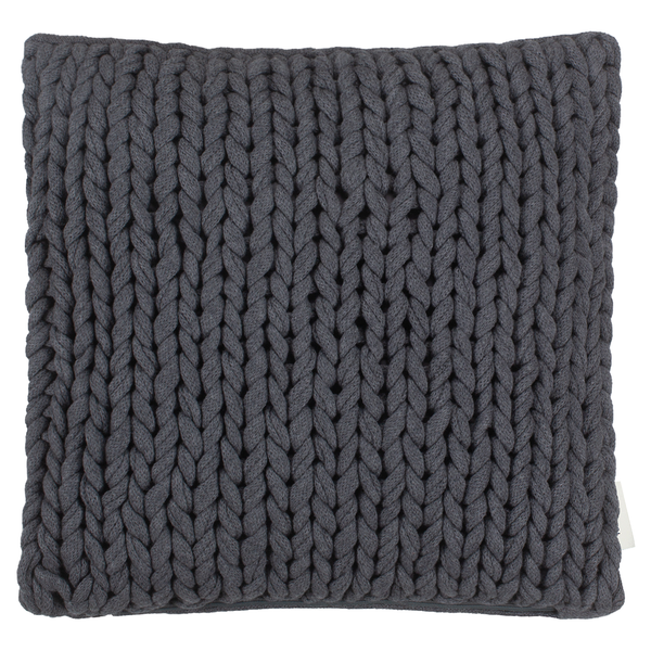 Kissenbezug Knit - Baumwolle - Anthrazit