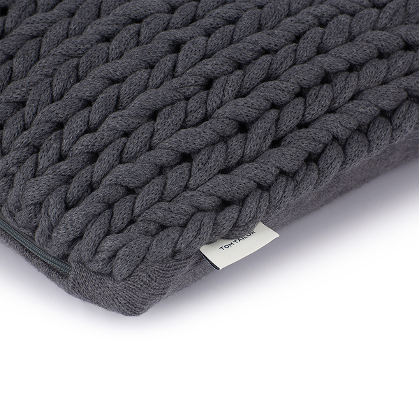 Kissenbezug Knit - Baumwolle - Anthrazit