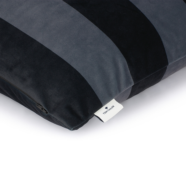 Kissenbezug Colour Block - Polyester - Schwarz / Grau