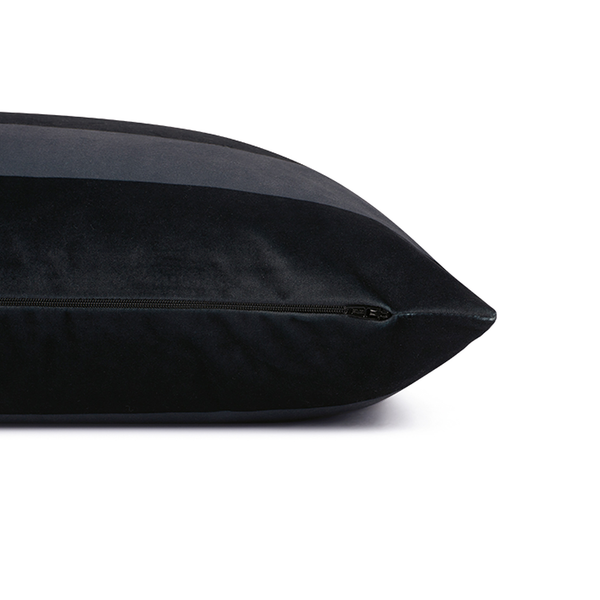 Kissenbezug Colour Block - Polyester - Schwarz / Grau