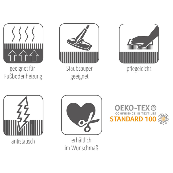 Kurzflorteppich Mystik IX - Polyester - Mehrfarbig - 70 x 140 cm