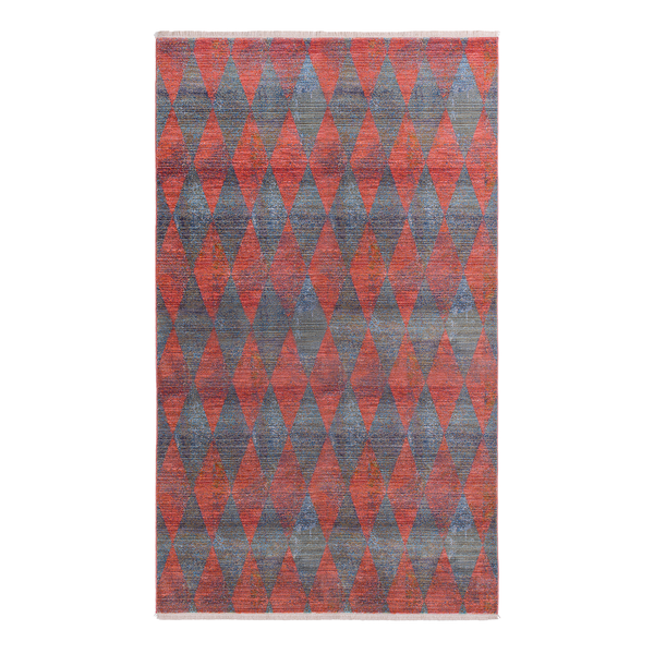 Kurzflorteppich Mystik X - Polyester - Rot / Grün - 70 x 140 cm