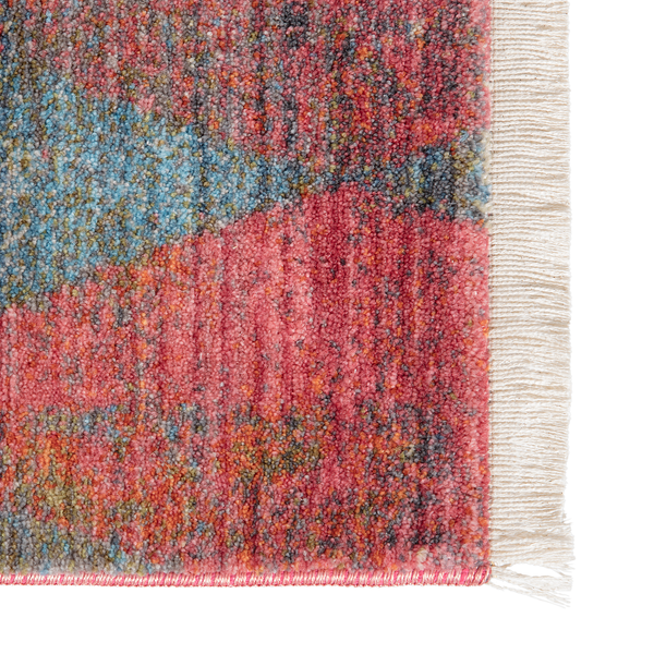 Kurzflorteppich Mystik X - Polyester - Rot / Grün - 70 x 140 cm