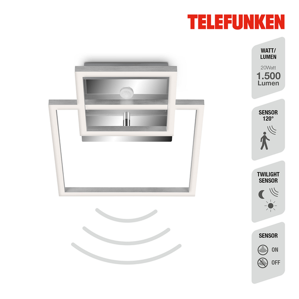 Deckenleuchte Frame II - Polycarbonat / Eisen - 1-flammig