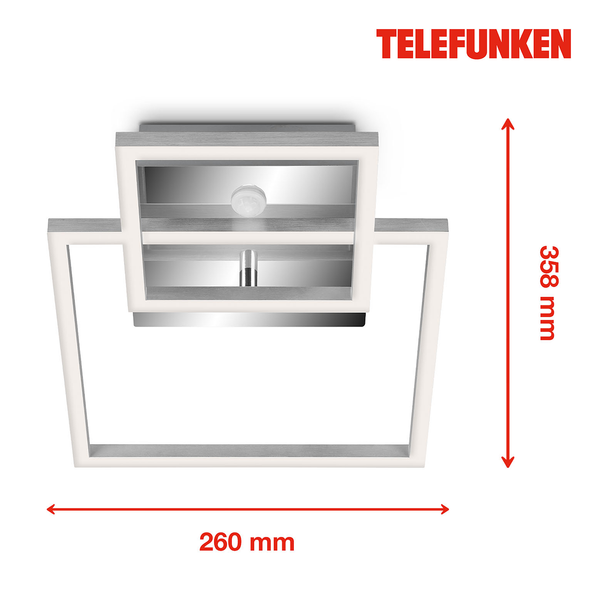Deckenleuchte Frame II - Polycarbonat / Eisen - 1-flammig