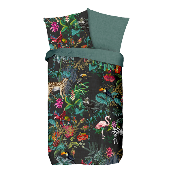 Bettwäsche Funky - Baumwolle - Multi - 135 x 200 cm + Kissen 80 x 80 cm