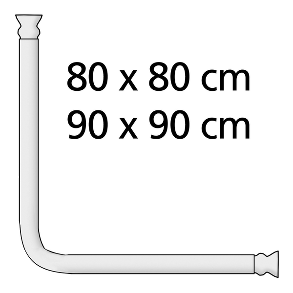 Winkelstange Universal - Aluminium / ABS-Kunststoff - Weiß