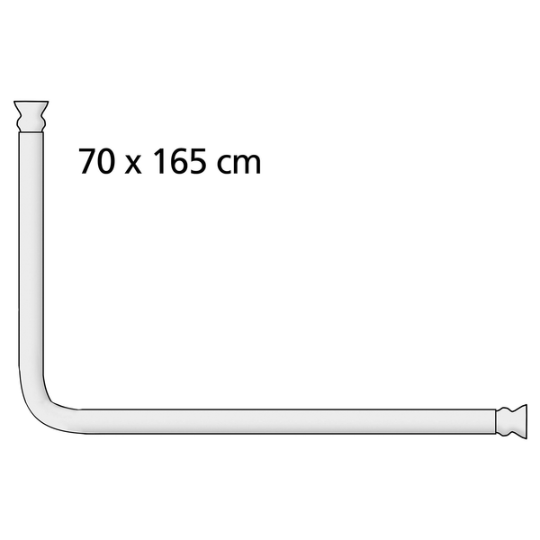 Winkelstange Universal - Aluminium / ABS-Kunststoff - Weiß