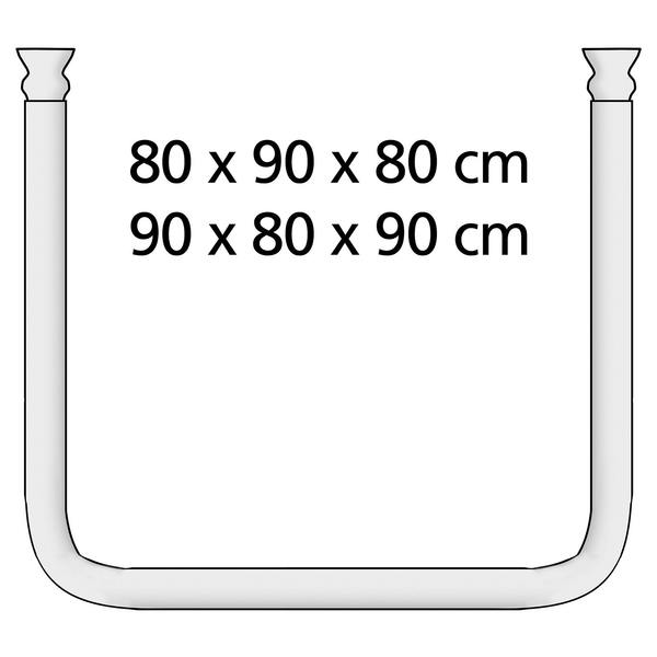 Winkelstange Universal - Aluminium / ABS-Kunststoff - Chrom