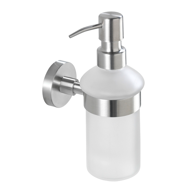 Seifenspender Bosio - Milchglas / Edelstahl - Füllmenge: 200 ml - Matt