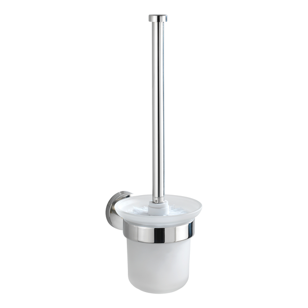 WC-Bürste Bosio I - Milchglas / Edelstahl - Silber