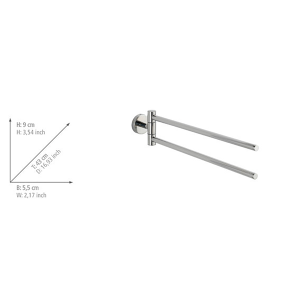 Handtuchhalter Bosio - Edelstahl - Silber