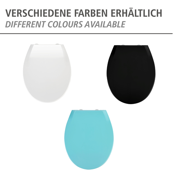 Premium WC-Sitz Kos - Edelstahl / Polypropylen - Schwarz - Schwarz