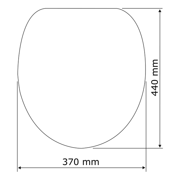 Premium WC-Sitz Kos - Edelstahl / Polypropylen - Schwarz - Schwarz