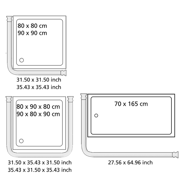 Winkelstange Universal - Aluminium / ABS-Kunststoff - Schwarz