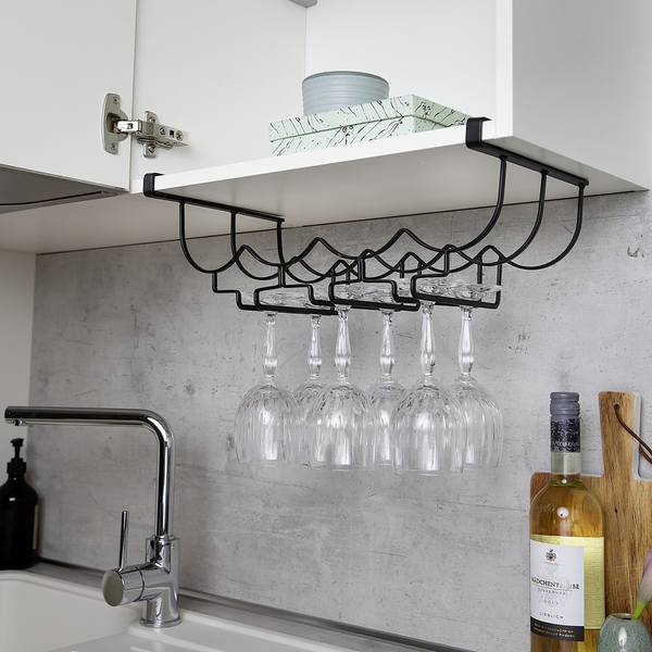 Flaschenhalter Klea - Edelstahl - Schwarz