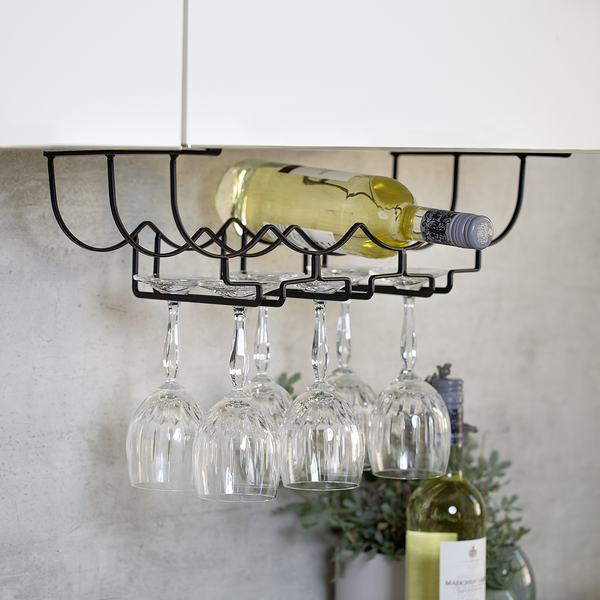 Flaschenhalter Klea - Edelstahl - Schwarz