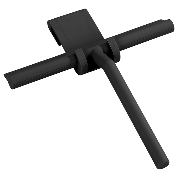 Badezimmerwischer Mola - Edelstahl / Silikon - Schwarz