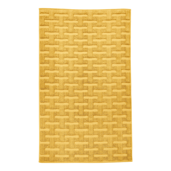 Badteppich Delia - Baumwollstoff - Gold - 70 x 120 cm