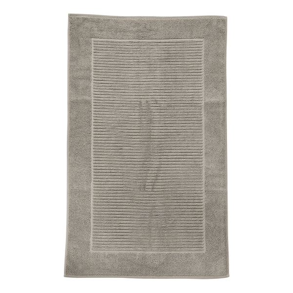 Badteppich Damian - Baumwollstoff - Taupe - 70 x 120 cm