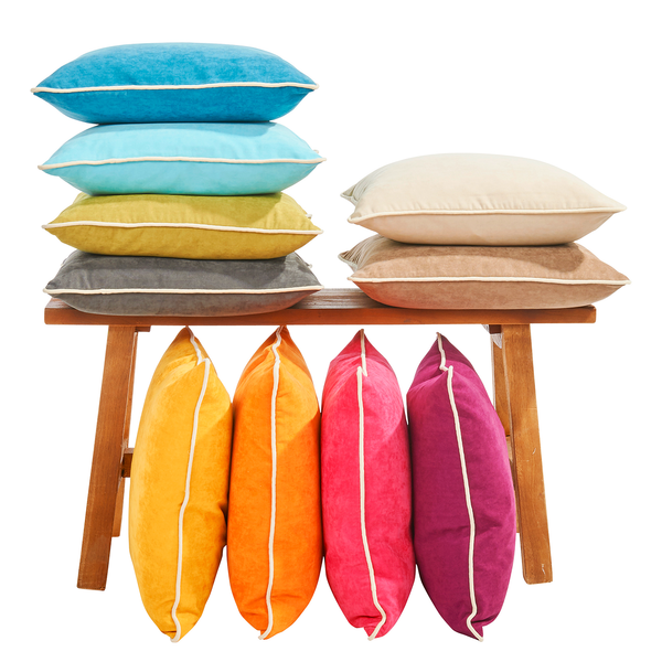 Kisssenhülle Joy - Samt - Taupe - 65 x 65 cm