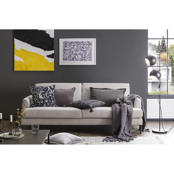 Kissenhülle Black Crowd - Samt - Schwarz