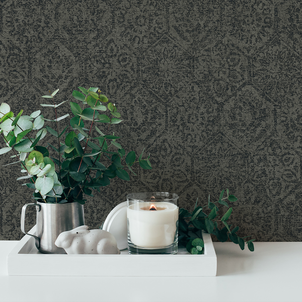 Vliestapete Orientalisch - Vlies - Grau