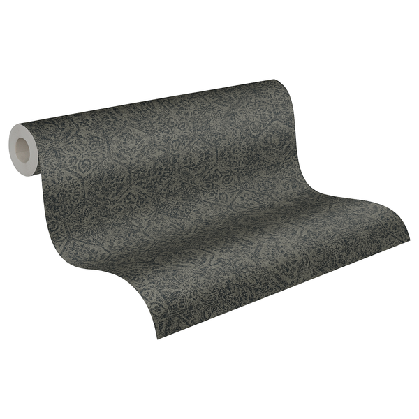 Vliestapete Orientalisch - Vlies - Grau