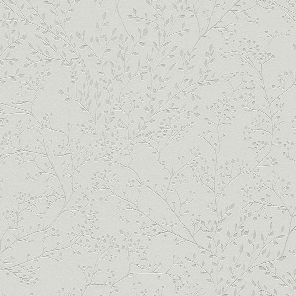Vliestapete Blumen II - Vlies - Grau