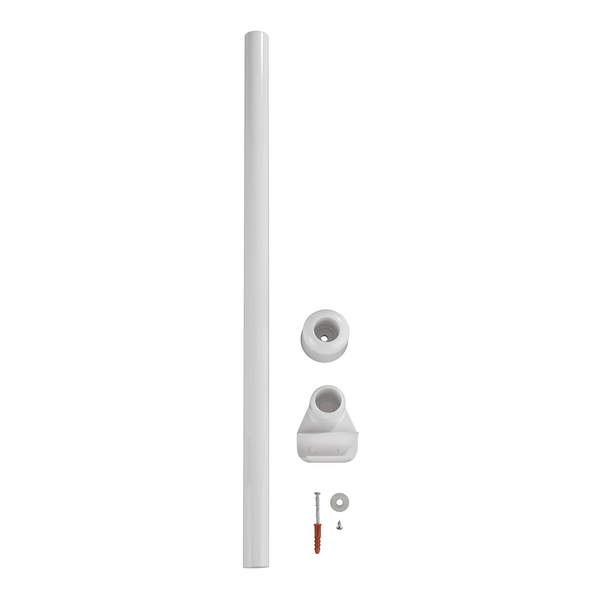 Deckenstütze für Duschstange - Aluminium / Kunststoff - Weiß