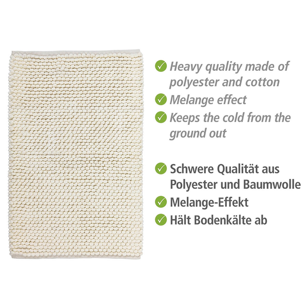 Badteppich Urdu - Baumwolle / Polyester - Beige