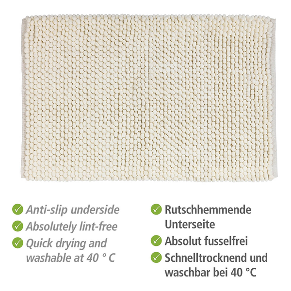 Badteppich Urdu - Baumwolle / Polyester - Beige