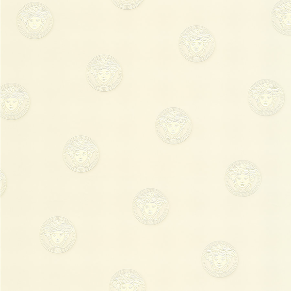 Vliestapete Versace Medusa II - Vlies - Creme