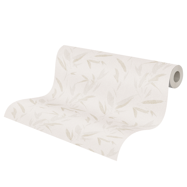 Vliestapete Capalonga Blätter - Vlies - Beige