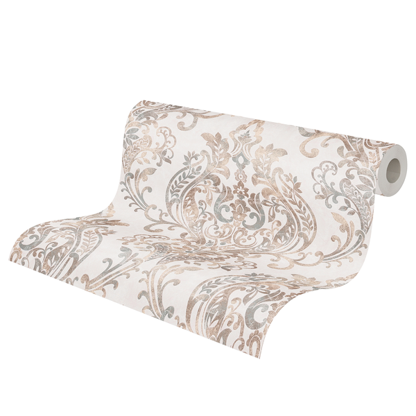 Vliestapete Olga - Vlies - Beige / Rosa