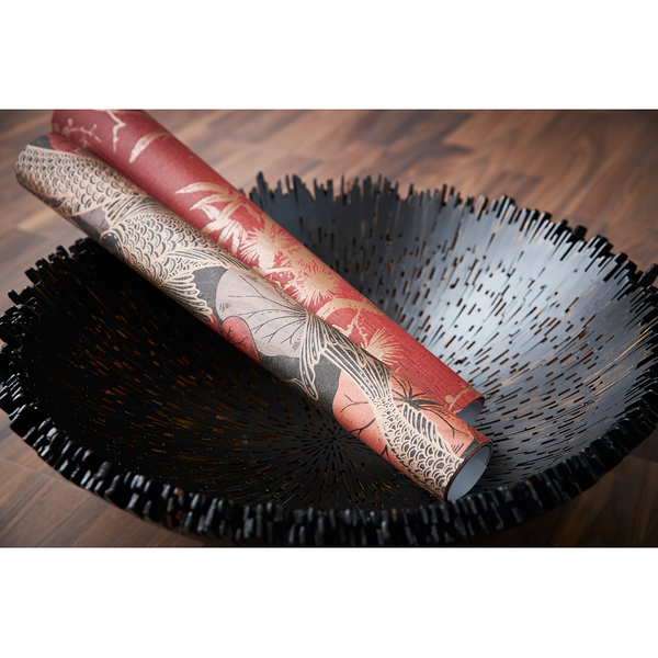 Vliestapete Mio Fische - Vlies - Braun / Rot