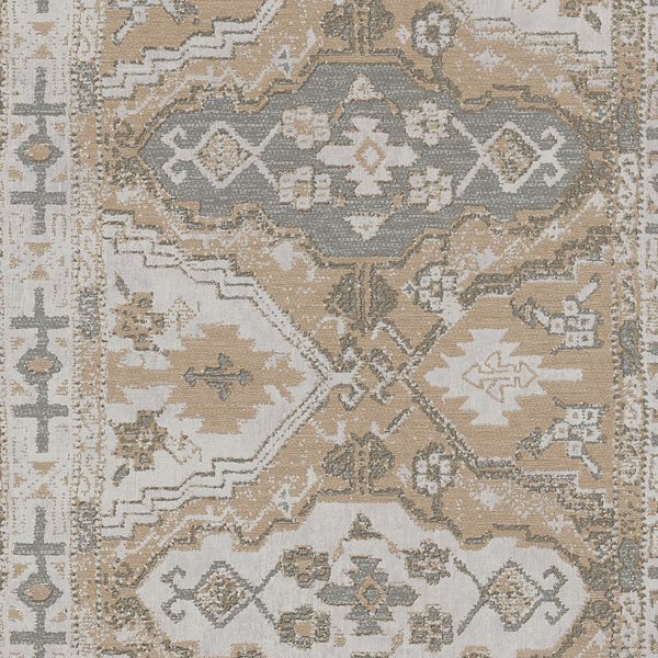 Vliestapete Said Orientalischer Teppich - Vlies - Beige / Grau