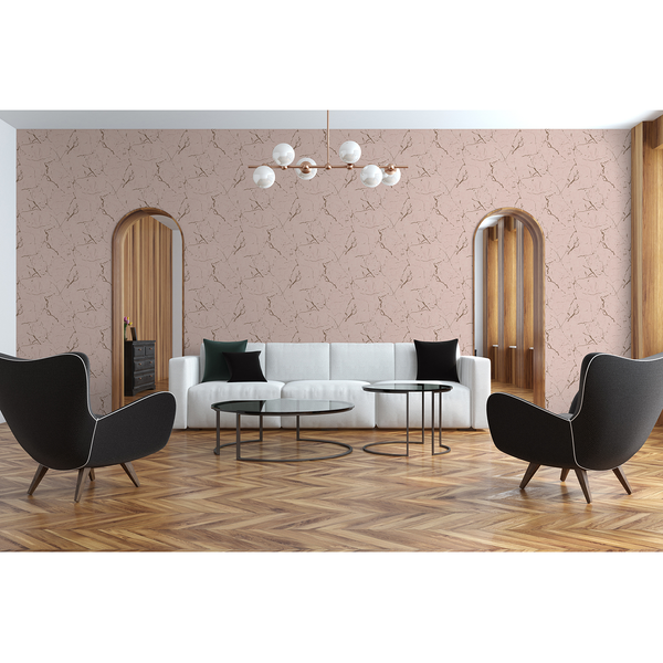 Vliestapete Alena Marmor - Vlies - Rosa