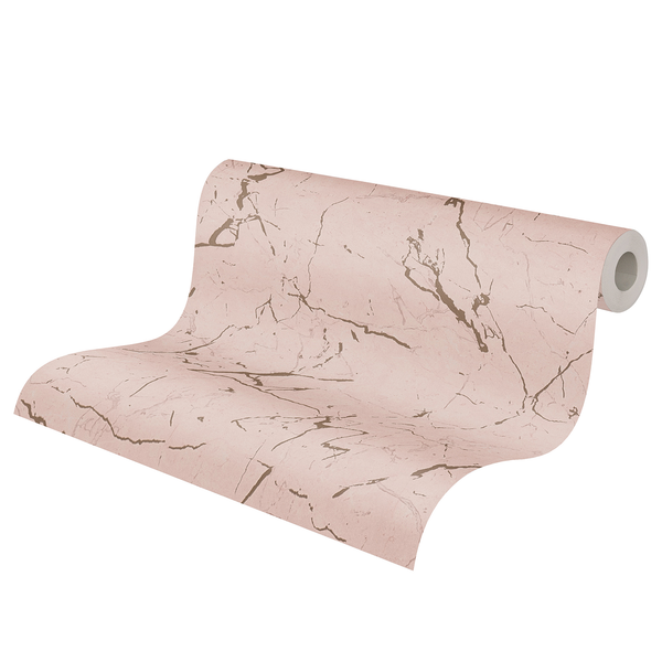 Vliestapete Alena Marmor - Vlies - Rosa