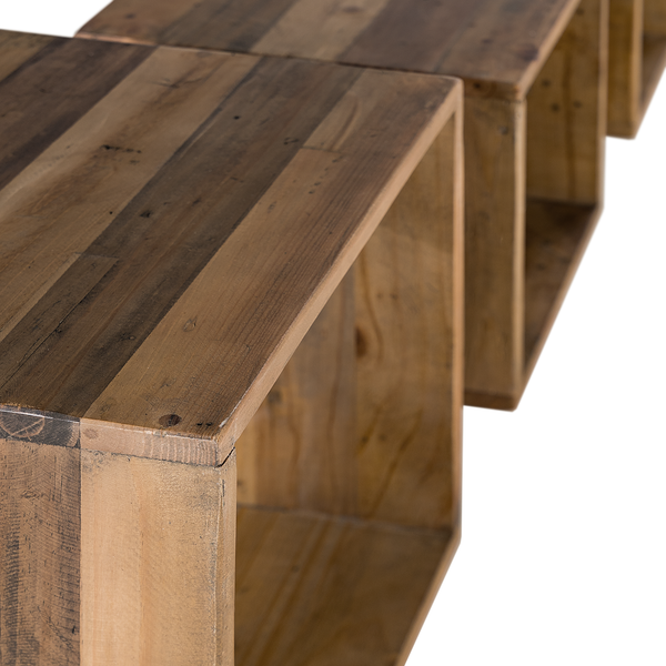 Wandregal TAMATI 3er-Set - Pinie massiv