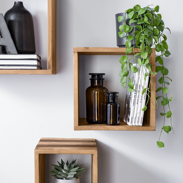 Wandregal TAMATI 3er-Set - Pinie massiv