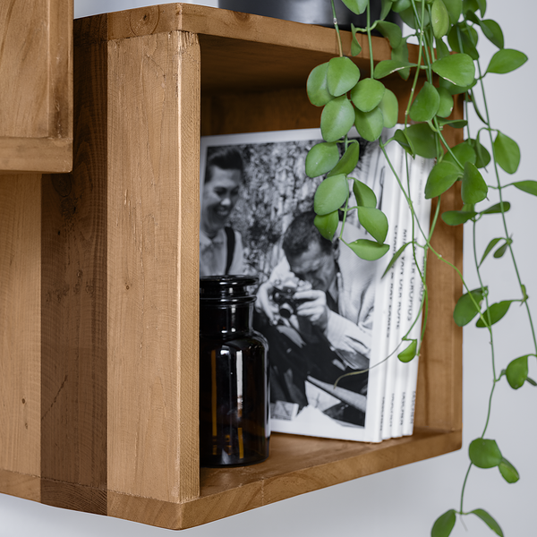 Wandregal TAMATI 3er-Set - Pinie massiv