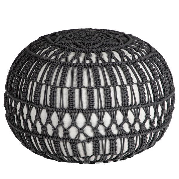 Pouf Castelo - Baumwollstoff - Schwarz