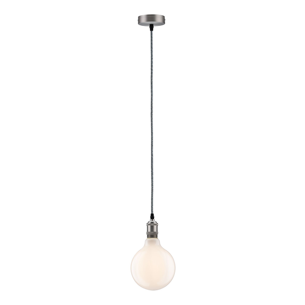 Pendelleuchte Eldar III - Aluminium / Mischgewebe - 1-flammig