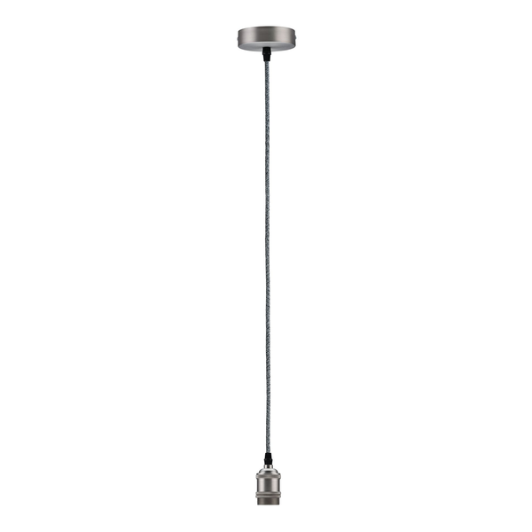 Pendelleuchte Eldar III - Aluminium / Mischgewebe - 1-flammig