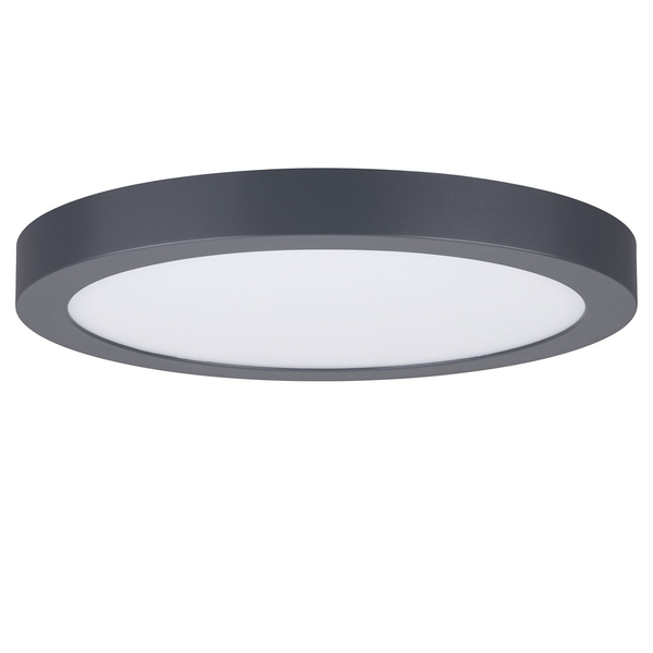 LED-Deckenleuchte Abia - Polycarbonat / Metall - 1-flammig - Dunkelgrau