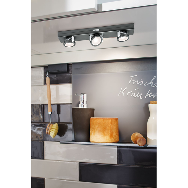 LED-Deckenleuchte Rotate - Polycarbonat - 3-flammig